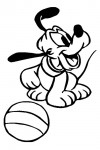 Pluto the Pup coloring page