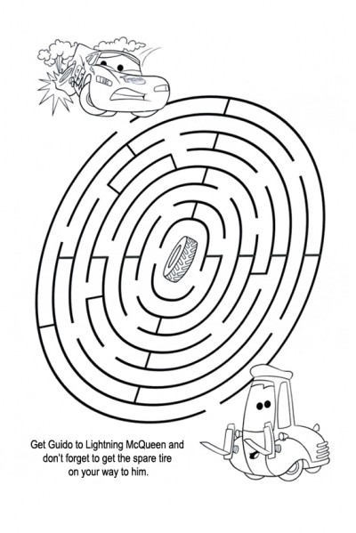 Bring the spare tire through this maze game