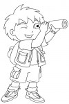 Diego looking through a binocular
