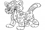 Diego coloring pages with Baby Jaguar
