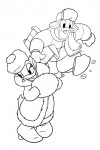 Sledding coloring page