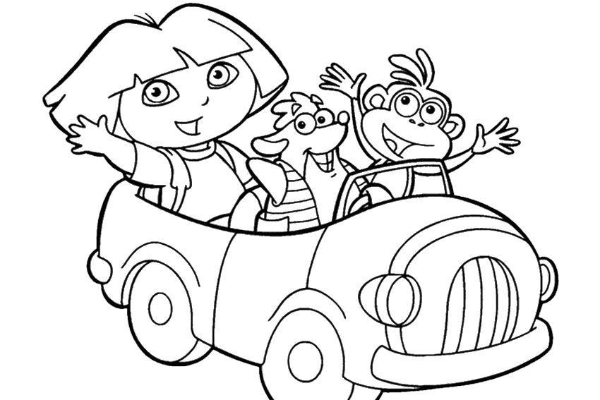 dora coloring pages