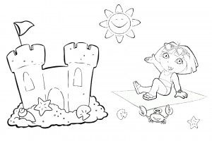 Dora coloring pages 034