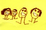 Drawing of a happy family