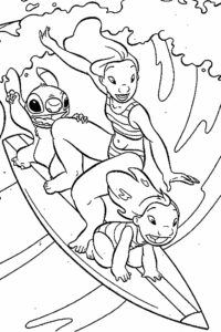 Lilo and Stitch coloring sheet