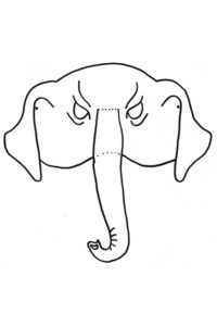 Elephant mask for little children