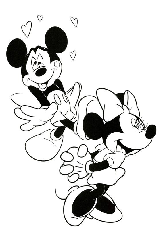 Mickey And Minnie Mouse Coloring Pages For You To Color In