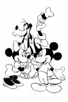 Mickey and Minnie Mouse with Goofy
