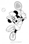 Playing tennis