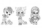 Monster High girls and their monster pets