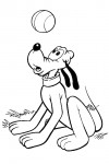 Pluto playing with a ball