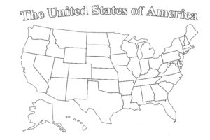 Coloring map of the USA