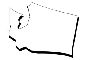 blank WA map